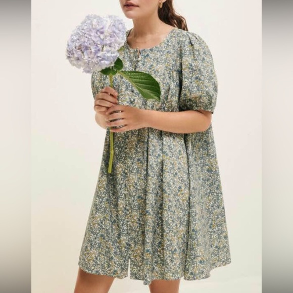 Oak Meadow mini puff dress size L - Picture 2 of 3